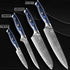 4Stk Japanisches Kochmesser Set - Damast Asiatisches Messerset